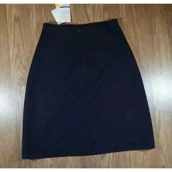 Luisa Spagnoli Navy Blue Ribbed Wool 'Medusa' Skirt, Size S NWT - Picture 9 of 15